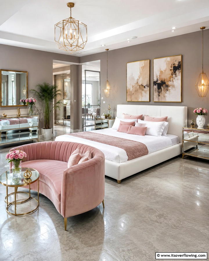 Contemporary Love Lounge - 30 Romantic Bedroom Ideas to Create a Cozy Love Nest