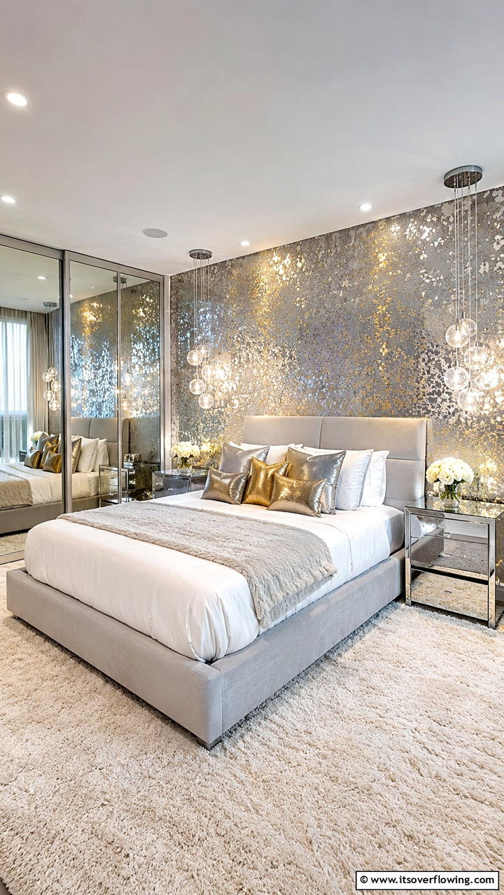 Contemporary Metallic Wallpaper - 21 Bold Wallpaper Ideas to Transform Your Interior Walls