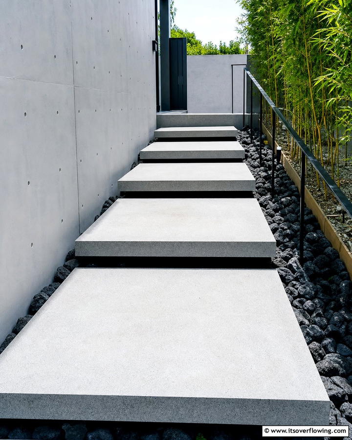 Contemporary Minimalist Design - 25 Flagstone Steps Ideas for Your Outdoor Pathway