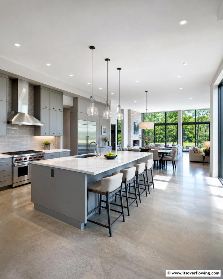Contemporary Open Design - 21 Gray Kitchens- Timeless Designs for Modern Homes