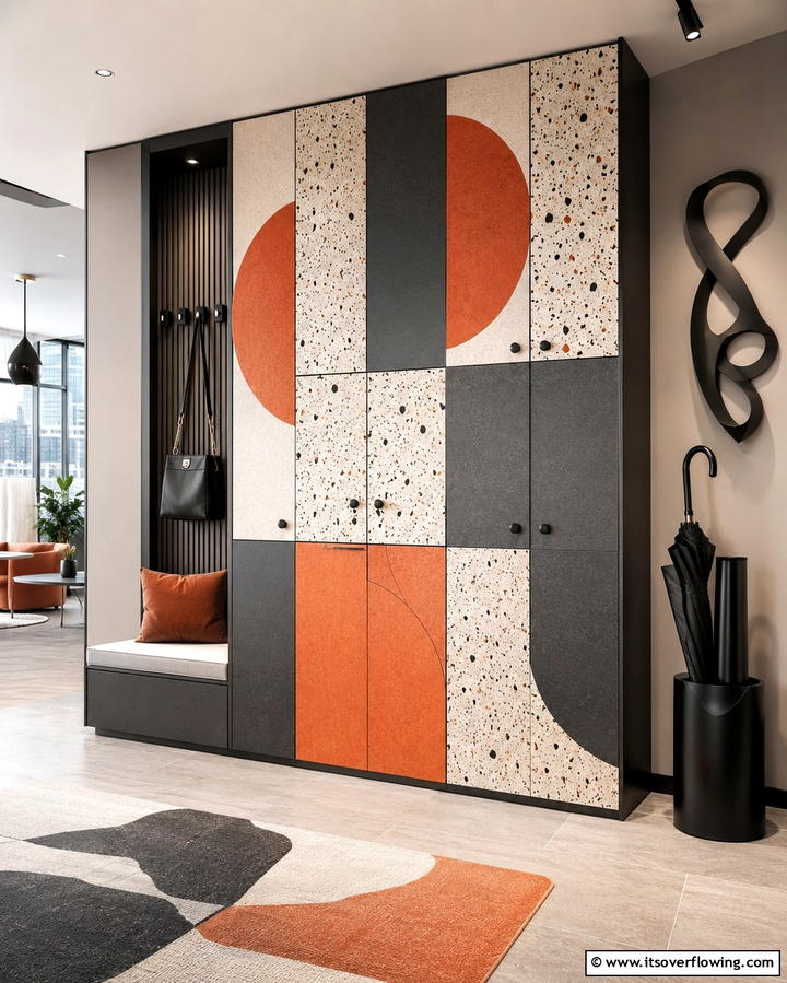Contemporary Pattern Blends - 30 Locker Decor Ideas- Organize with Style at Home