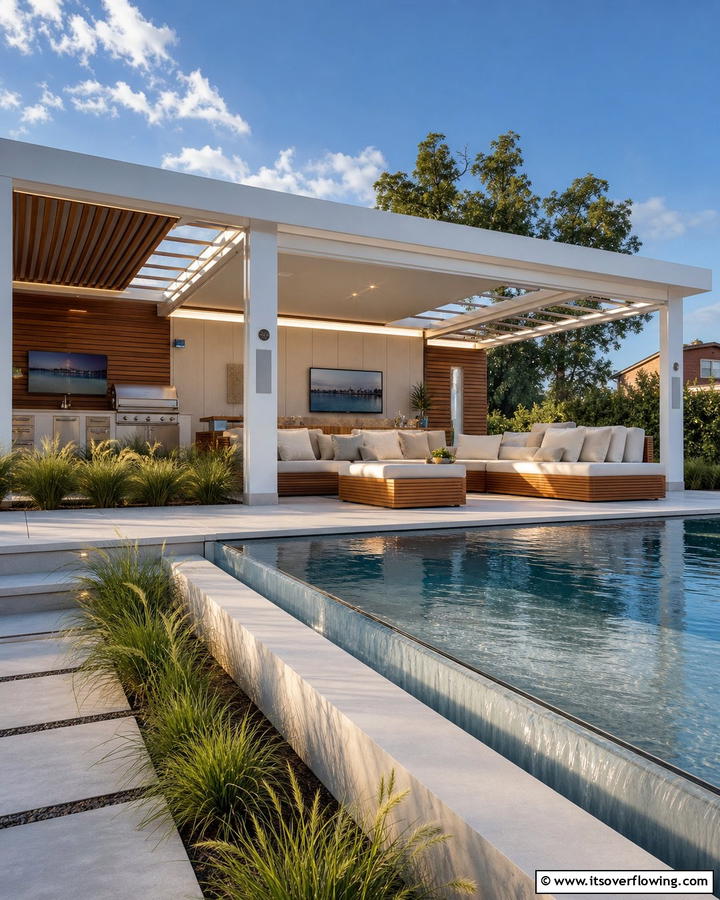 Contemporary Pool Cabana - 21 Pool House Concepts for Stylish Backyard Escapes & Storage