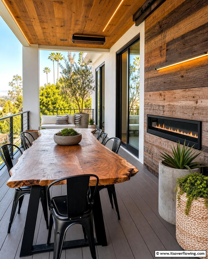 Contemporary Rustic Blend - 21 Second Floor Deck Ideas for Elevated Outdoor Living