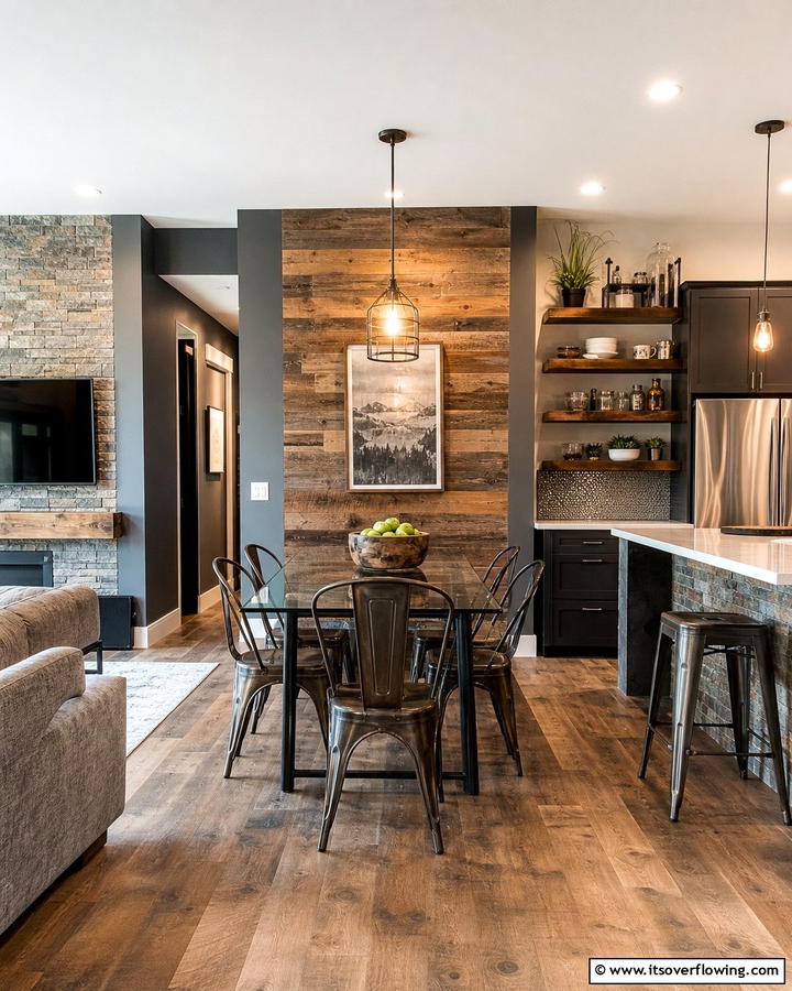 Contemporary Rustic Charm - 21 Apartment Decorating Ideas for Stylish Small Spaces