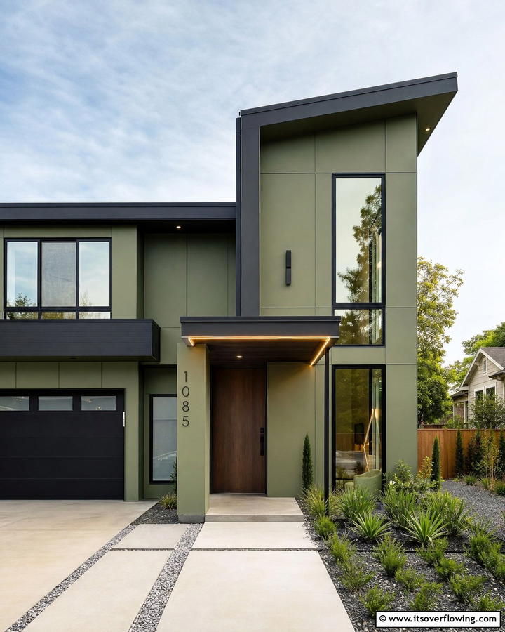 Contemporary Sage Home Aesthetics - 21 Sage Green Exterior Home Designs for Curb Appeal Refresh