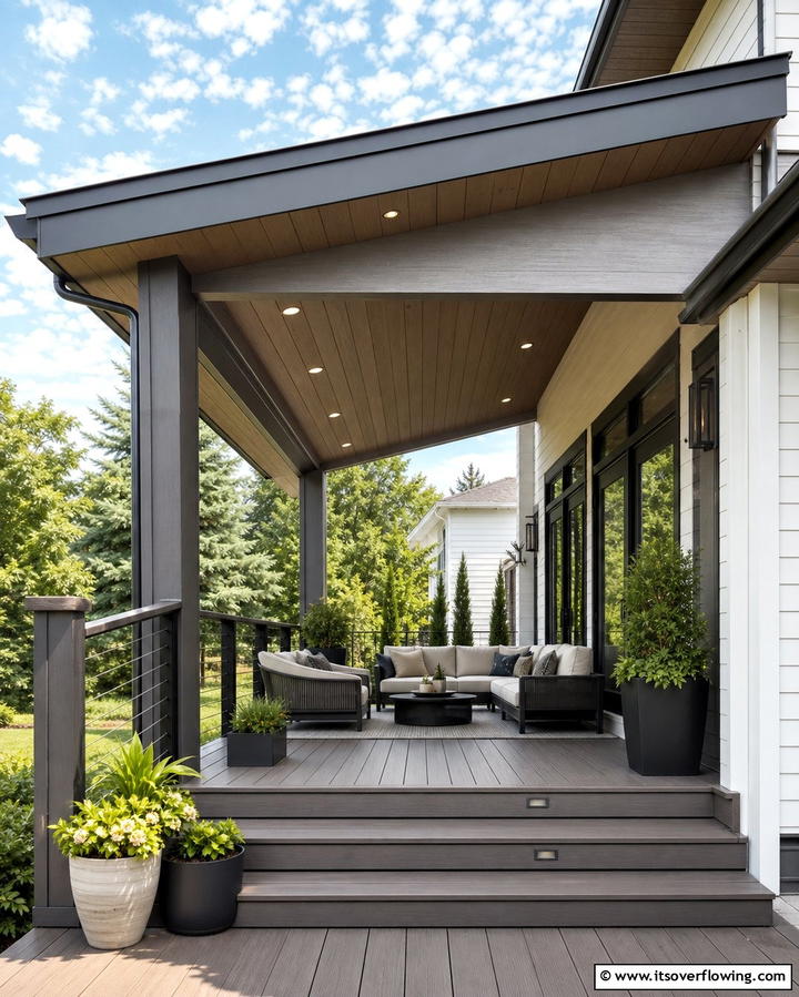 Contemporary Shed Roof Porch - 25 Shed Roof Porch Design Ideas for Cozy Spaces