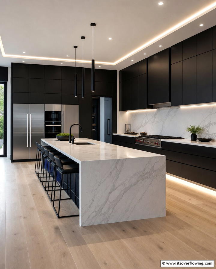 Contemporary Sophistication - 25 Light Wood Floor Kitchen Ideas for a Bright Space