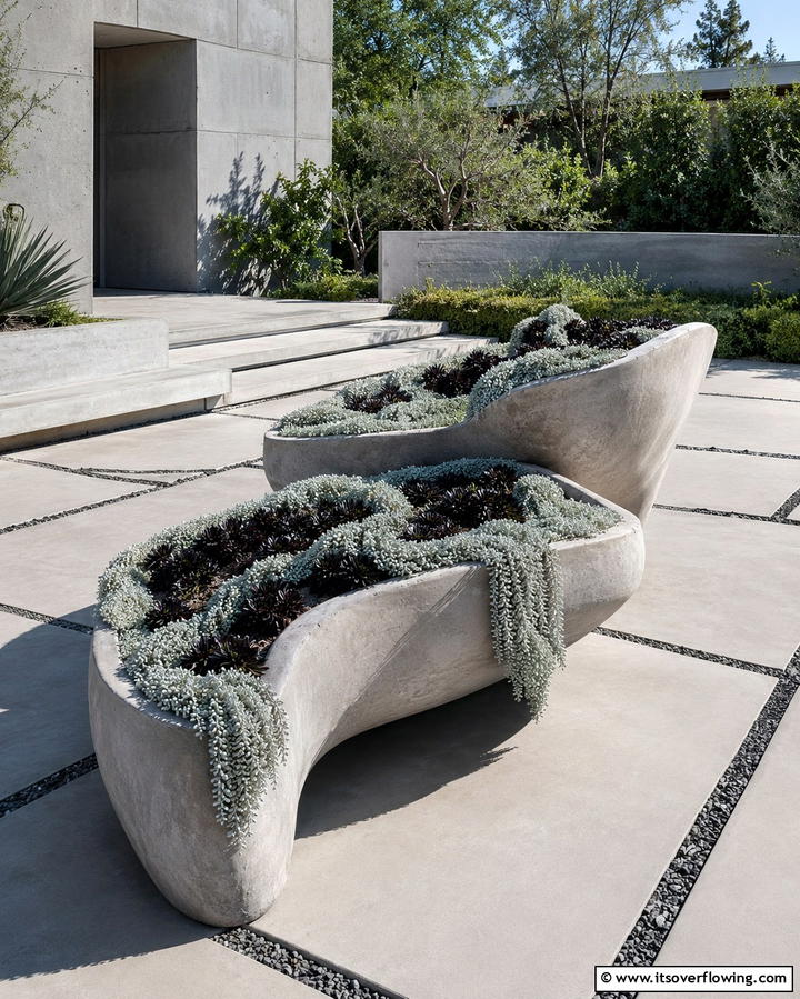 Contemporary Succulent Garden Box - 30 Outdoor Succulent Container Ideas for Easy Gardening