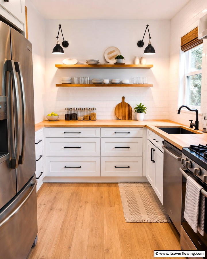 Contemporary Swing Arm Lights - 30 Small Kitchen Lighting Ideas to Brighten Compact Spaces