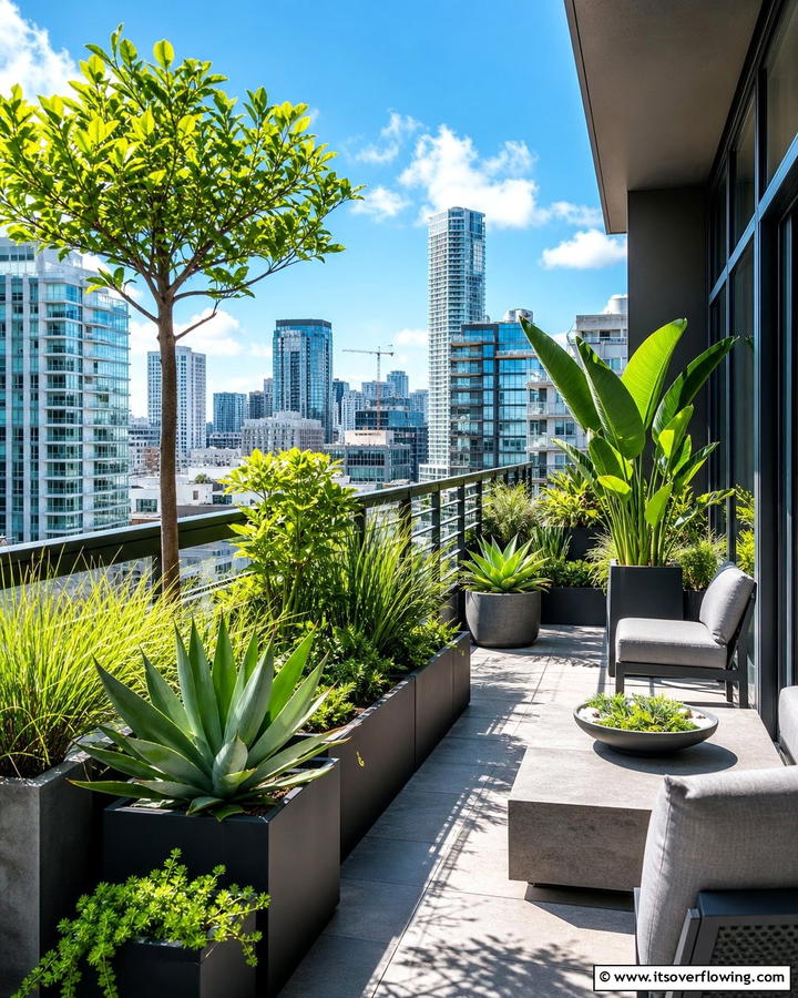 Contemporary Urban Oasis - 21 Balcony Garden Ideas to Transform Small Spaces into Green Havens