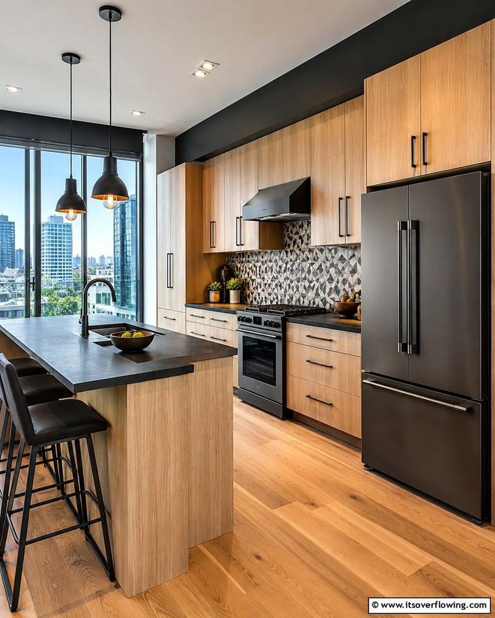 Contemporary Urban Style - 30 Kitchens with Light Wood Cabinets- Warm & Airy Designs