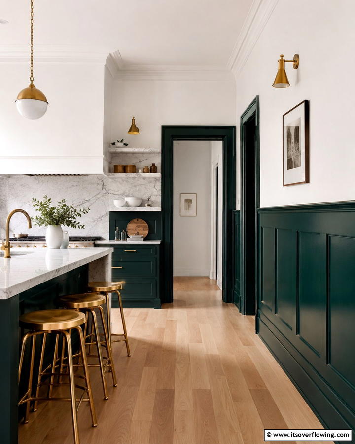 Contrasting Color Panels - 25 Kitchen Wainscoting Ideas for a Chic Upgrade
