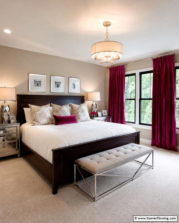 Contrasting Curtains - 30 Vibrant Colorful Room Decor Ideas for Bold & Cheerful Spaces