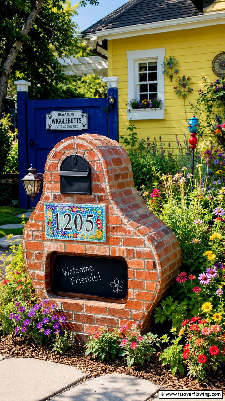 Conversation Starter Brick Mailbox - 30 Brick Mailbox Ideas for a Charming Curb Appeal Upgrade