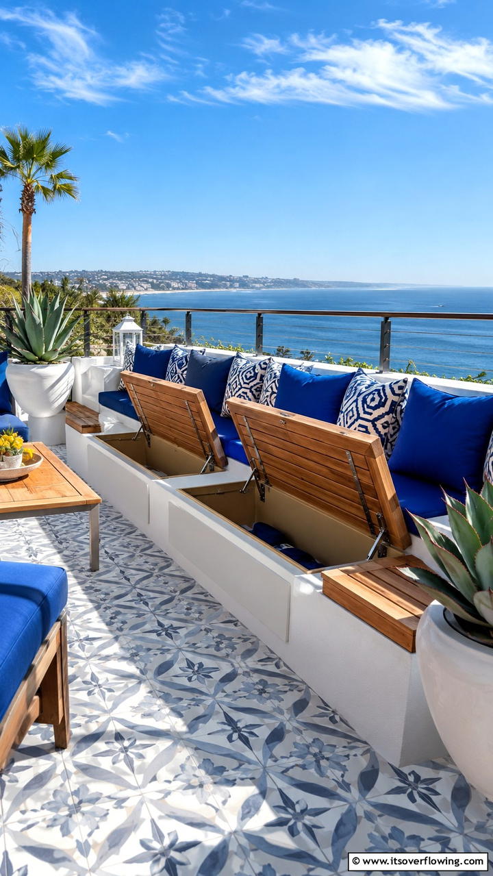 Convertible Bench with Hidden Storage - 30 Built-In Deck Bench Ideas- Functional Outdoor Seating