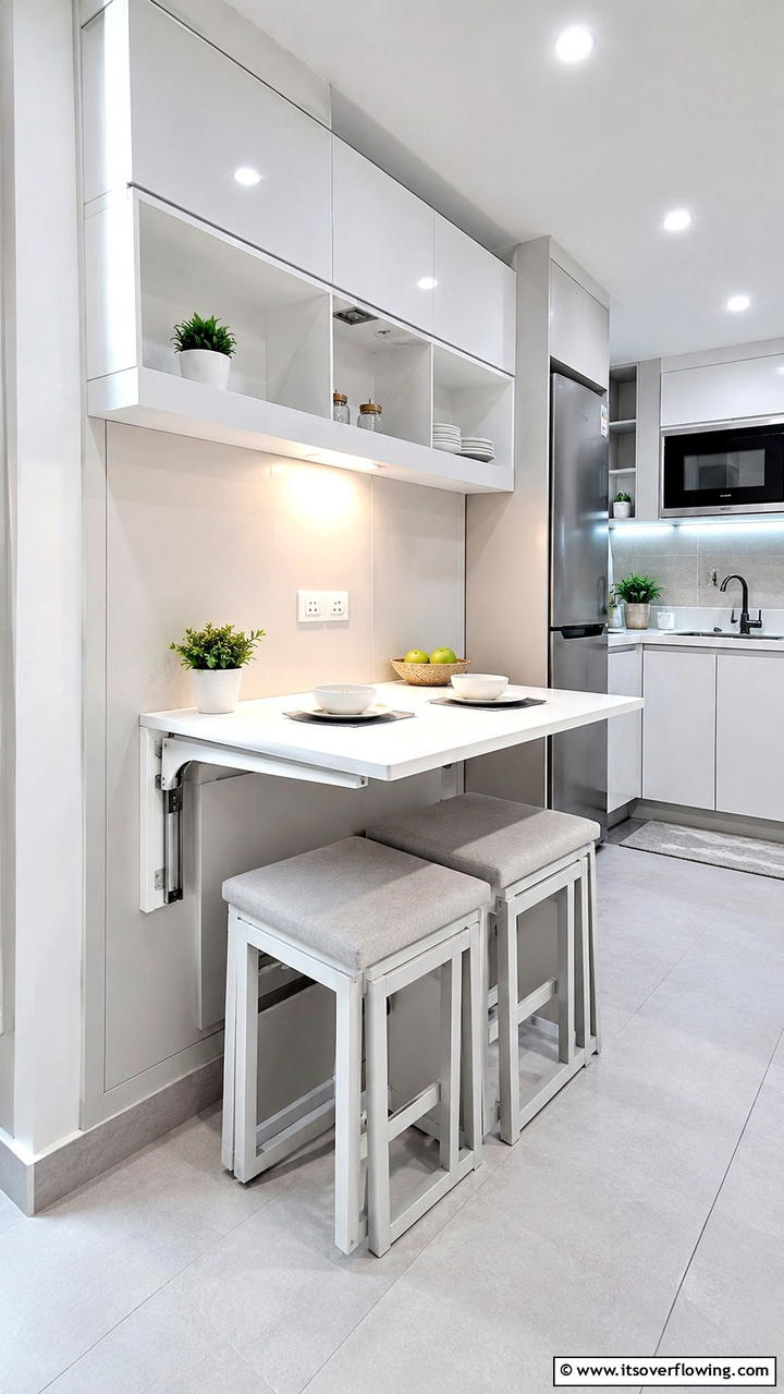 Convertible Breakfast Bar for Small Spaces - 30 Breakfast Bar Ideas for Functional Kitchen Spaces