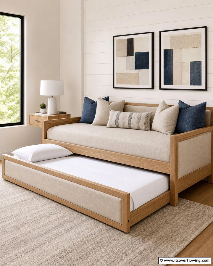 Convertible Daybed with Trundle - 25 Daybed Ideas for Small Spaces to Maximize Comfort
