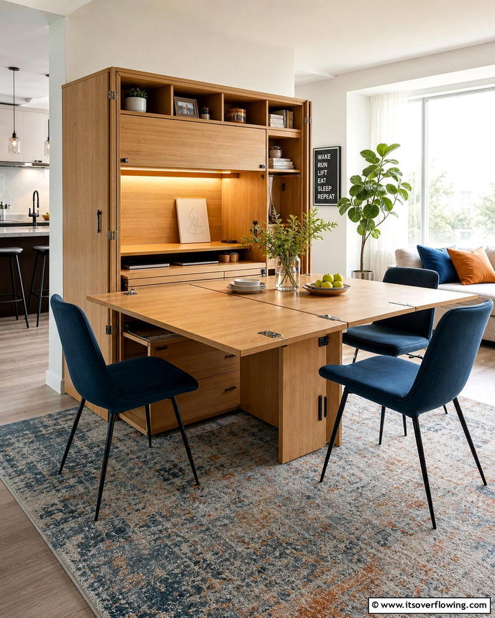 Convertible Desk for Versatility - 25 Desk in Living Room Ideas for Functional Spaces