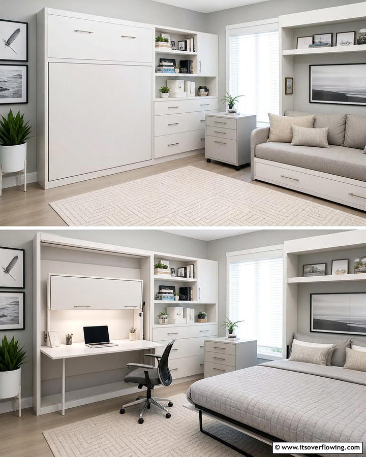 Convertible Furniture Flexibility - 21 Functional Bedroom Office Ideas for Productive Spaces