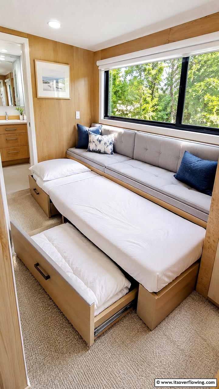 Convertible Guest Seat - 21 Cozy Window Seat Ideas for Reading Nooks and Storage