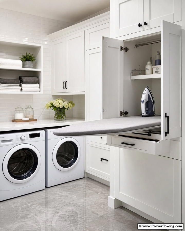 Convertible Ironing Board Storage - 21 Laundry Room Storage Ideas for Clutter-Free Efficiency