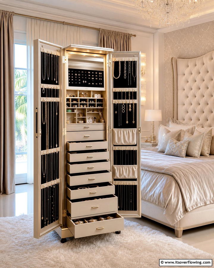 Convertible Jewelry Armoire - 30 Innovative Jewelry Storage Ideas for Organized Accessories