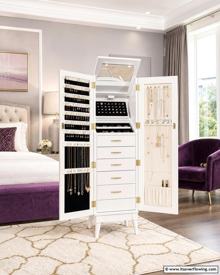 Convertible Jewelry Armoire - 30 Clever Jewelry Storage Ideas to Keep Accessories Tidy