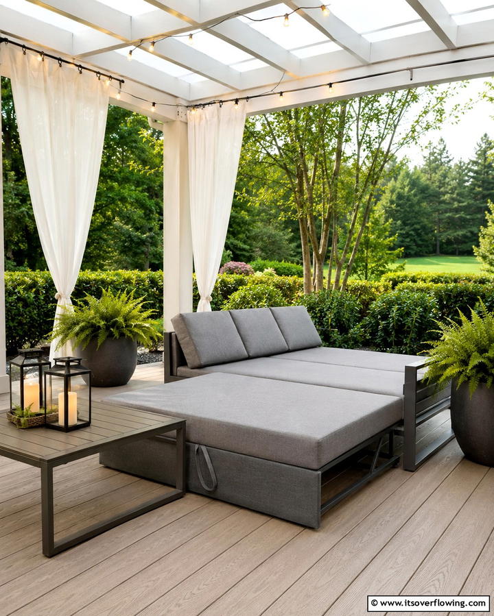 Convertible Outdoor Sofa Bed - 30 Patio Furniture Ideas to Elevate Your Outdoor Space