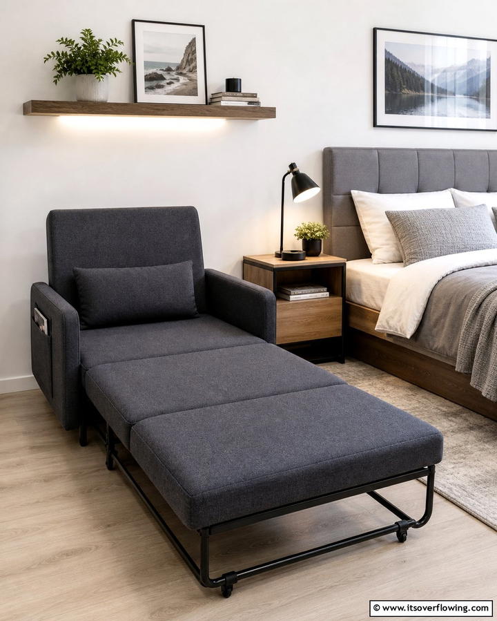 Convertible Sleeper Chairs for Multi Functionality - 25 Comfortable Bedroom Chair Ideas for Relaxation