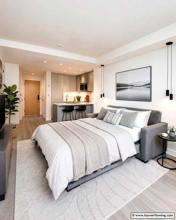 Convertible Sofa Beds - 30 Studio Apartment Ideas to Maximize Small Space Efficiency