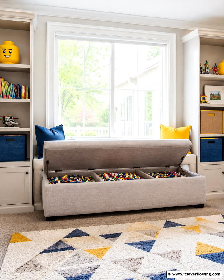 Convertible Storage Benches - 30 Creative Lego Storage Ideas to Organize Kids’ Spaces