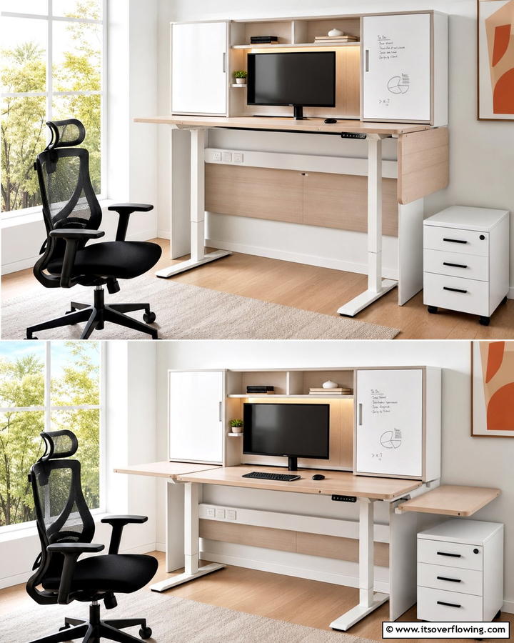 Convertible Workstations - 21 Small Office Ideas to Maximize Productivity in Tight Spaces