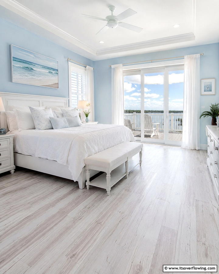 Cool Blue Serenity - 30 Floor & Wall Color Combos for Stylish Interiors