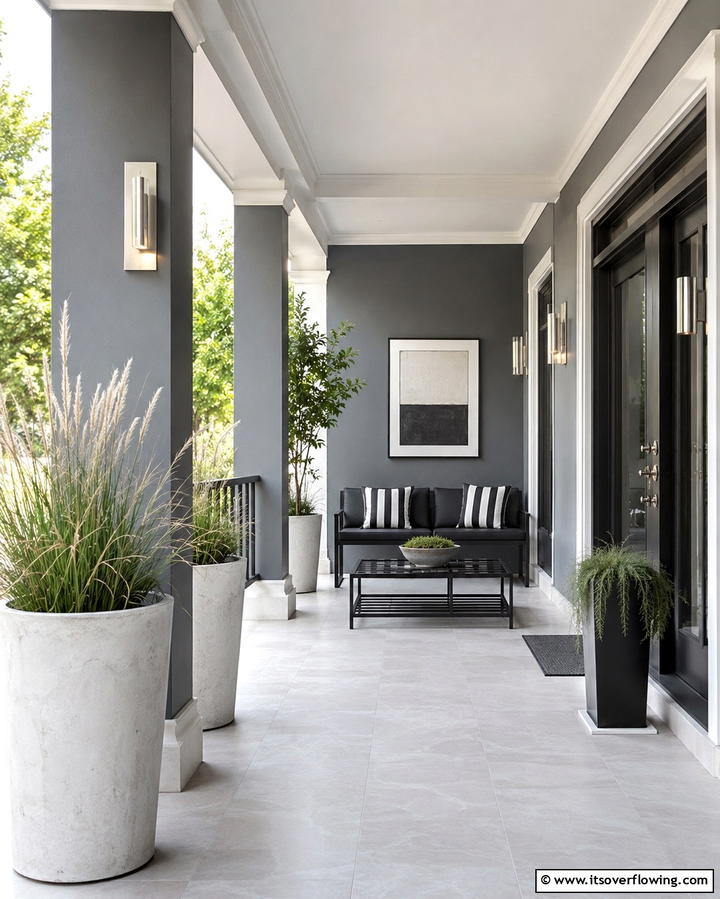 Cool Gray for Urban Elegance - 30 Porch Paint Color Ideas for Inviting Entryways