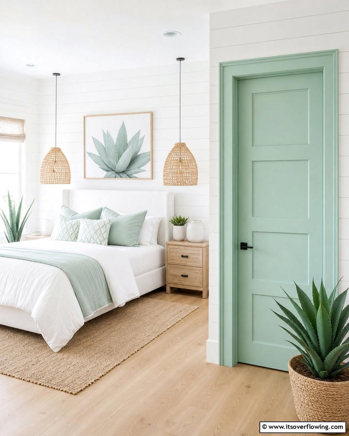 Cool Mint Green - 30 Interior Door Color Ideas to Refresh Your Home’s Style