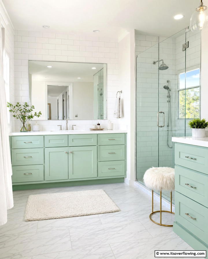 Cool Mint Green Cabinets - 25 Bathroom Cabinet Color Ideas for a Fresh Look