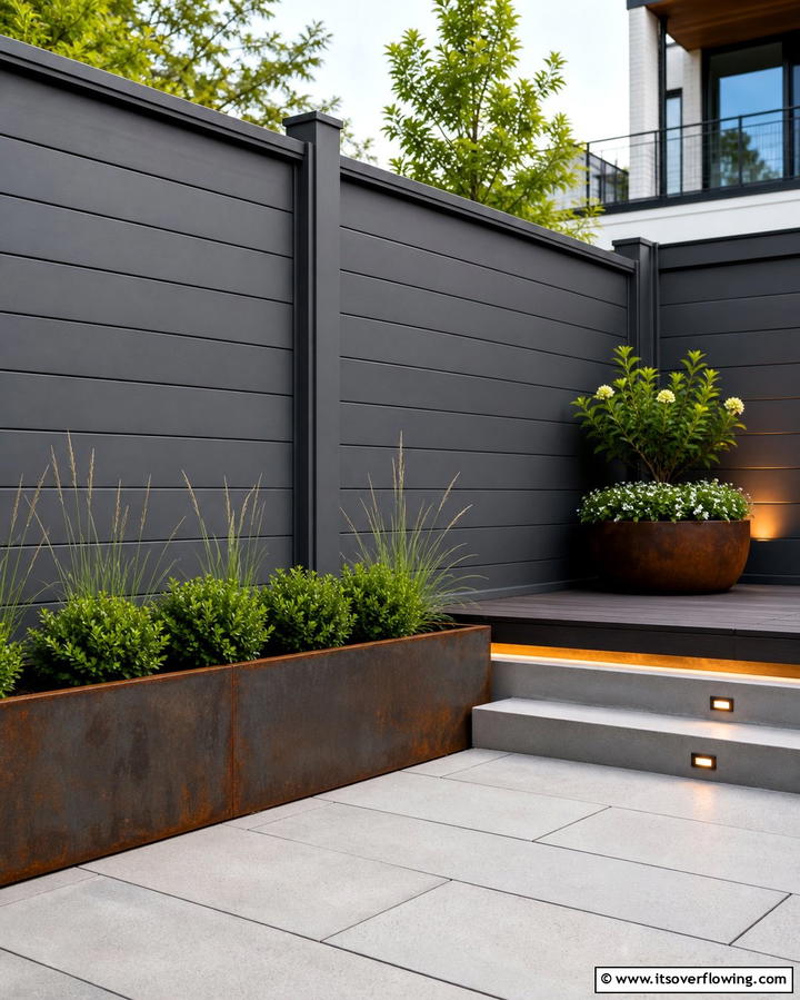 Cool Slate Vinyl Fence - 25 Vinyl Fence Colors to Enhance Your Outdoor Space