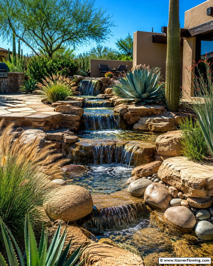 Cooling Water Feature - 25 Arizona Backyard Ideas for Desert Landscapes