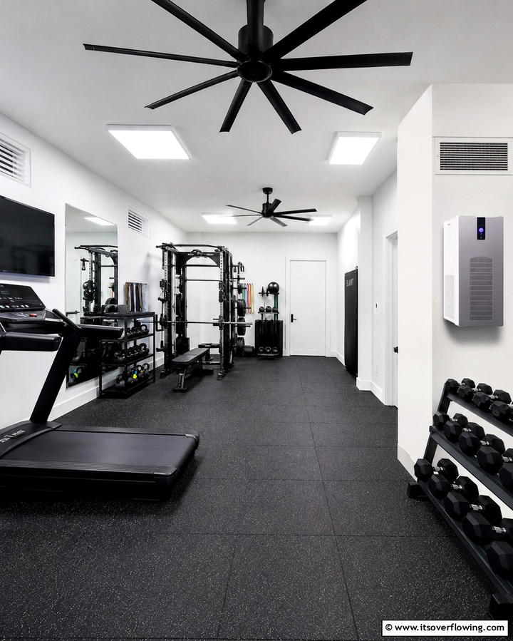 Cooling and Ventilation Solutions - 25 Basement Gym Ideas for Your Home Workout Space