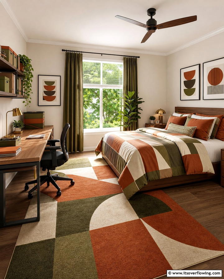 Coordinated Bedding and Office Decor - 25 Office Guest Room Ideas for a Functional and Stylish Space