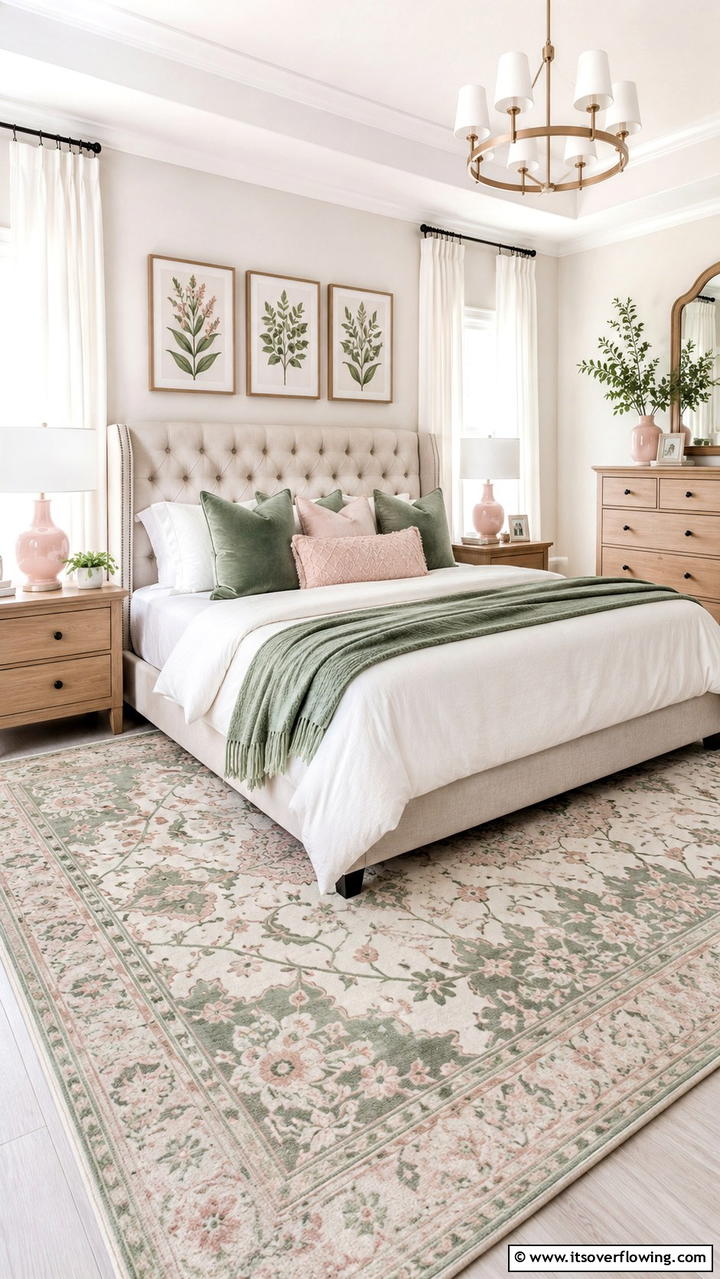 Coordinated Color Palette - 30 Bedroom Rug Ideas to Anchor and Elevate Your Decor