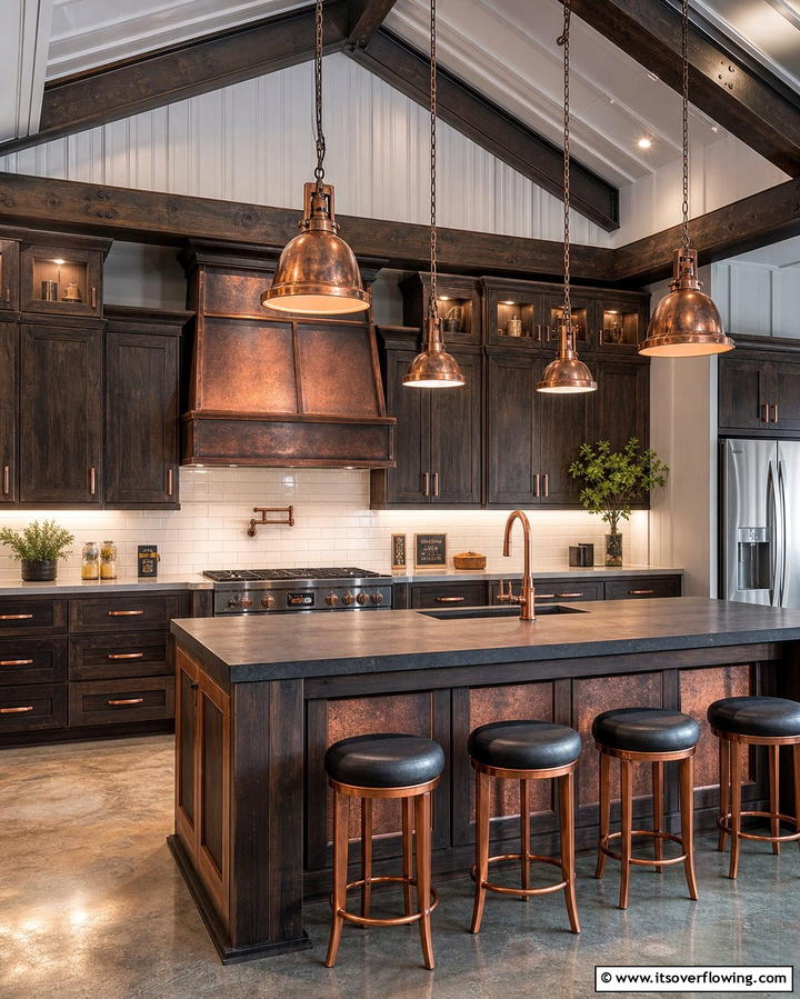 Copper Accents - 25 Barndominium Kitchen Ideas for a Rustic and Modern Space