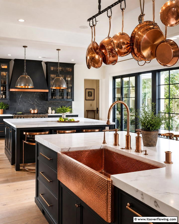 Copper Accents and CookwareExact - 25 Mexican Kitchen Ideas for a Vibrant and Authentic Space