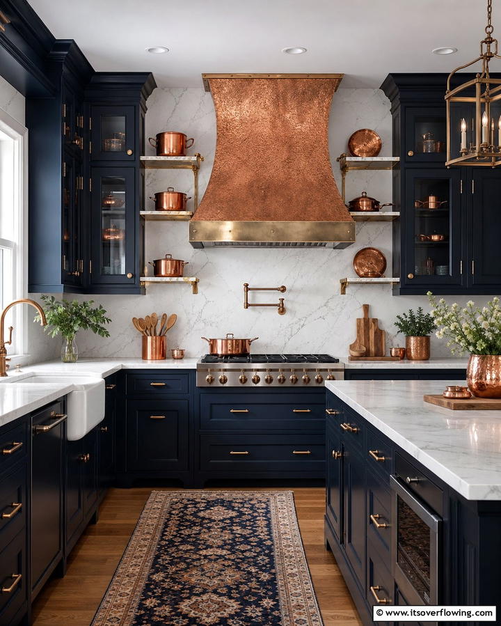 Copper Accents and CookwareOne - 25 Mexican Kitchen Ideas for a Vibrant and Authentic Space