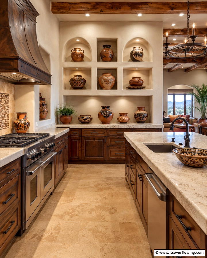 Copper Range Hoods - 25 Southwestern Kitchen Ideas for a Warm Appeal
