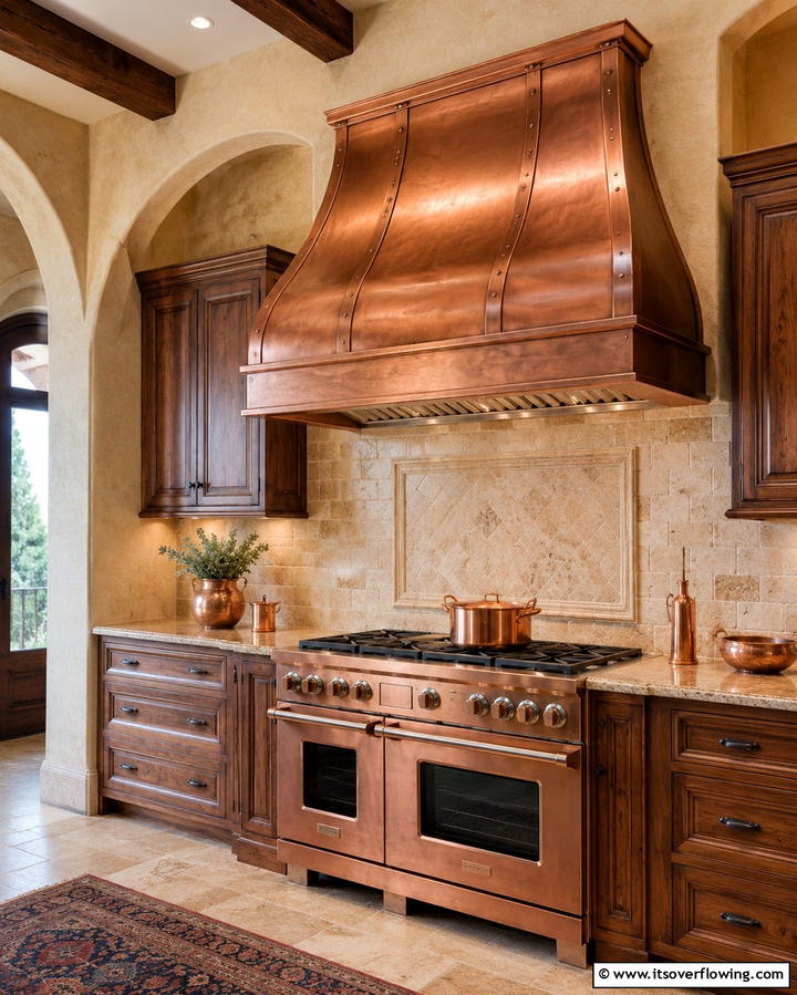 Copper Range Hoods - 25 Range Hood Ideas to Upgrade Your Kitchen Design