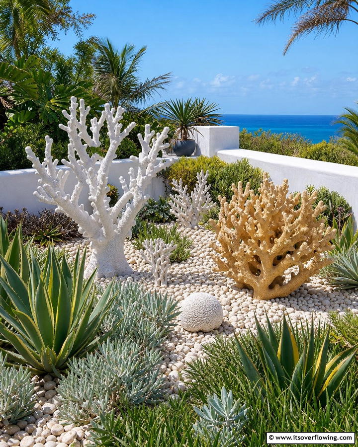 Coral Inspired Sculptures - 20 Coastal Garden Ideas to Bring the Beach Home