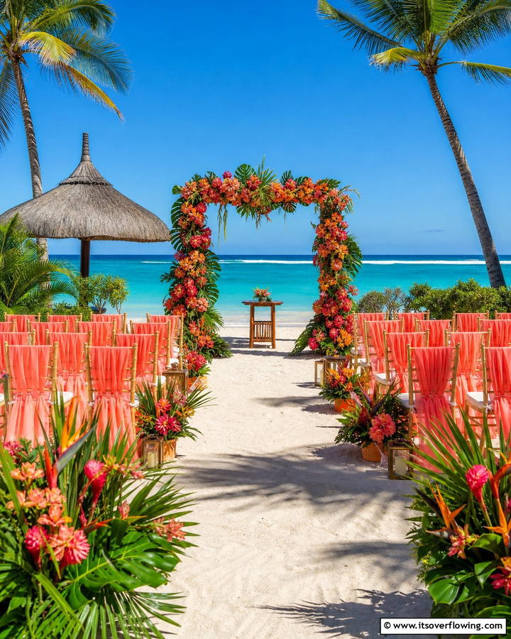 Coral Reef Color Palette - 21 Beach Wedding Ideas for a Sun-Kissed Ceremony by the Ocean