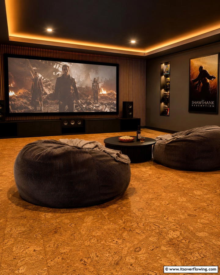 Cork Flooring - 25 Man Cave Flooring Ideas for a Masculine Retreat