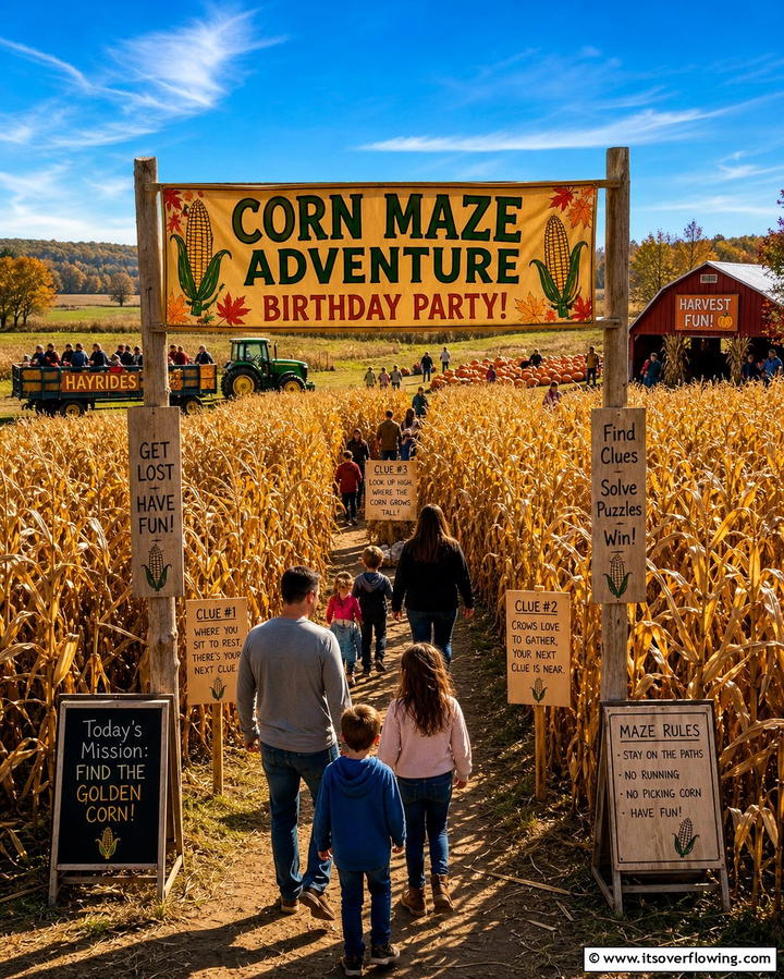 Corn Maze Adventure - 25 Fall Birthday Party Ideas for a Seasonal Celebration